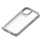 PG-23APT03GY [iPhone 15 用 クリアタフケース グレー]