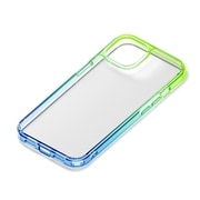 PG-23APT11GR [iPhone 15 用 グラデーションハイブリッドケース グリーン×ブルー]