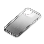 PG-23APT12BK [iPhone 15 用 グラデーションハイブリッドケース ラメ・ブラック]