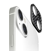 PG-23ACLG22BK [iPhone 15/iPhone 15 Plus用 カメラフルプロテクター PVCレザー/カーボン調ブラック]
