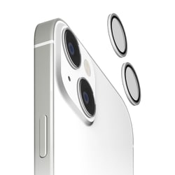 PG-23ACLG24SV [iPhone 15/iPhone 15 Plus用 カメラレンズプロテクター シルバー]