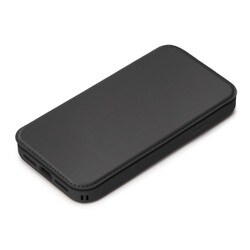 PG-23BGF01BK [iPhone 15 Pro用 ガラスフリップケース ブラック]