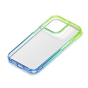 PG-23BPT11GR [iPhone 15 Pro用 グラデーションハイブリッドケース グリーン×ブルー]