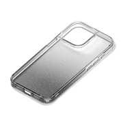 PG-23BPT12BK [iPhone 15 Pro用 グラデーションハイブリッドケース ラメ・ブラック]