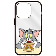 TMJ-196A [iPhone 15 Pro用 IIIIfit Clear ケース（イーフィット クリアケース） トムとジェリー サンドイッチ]