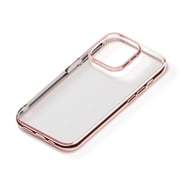 PG-23BTP06PK [iPhone 15 Pro用 メタリックフレーム ソフトケース ローズゴールド]