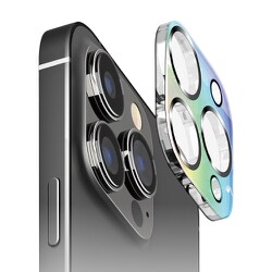 PG-23BCLG06AR [iPhone 15 Pro/iPhone 15 Pro Max用 カメラフルプロテクター オーロラ/ブラック]