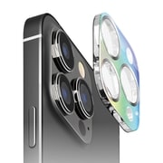PG-23BCLG07SV [iPhone 15 Pro/iPhone 15 Pro Max用 カメラフルプロテクター オーロラ/シルバー]