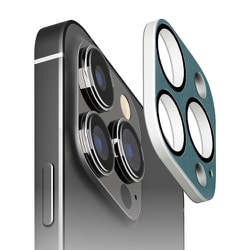 PG-23BCLG19BL [iPhone 15 Pro/iPhone 15 Pro Max用 カメラフルプロテクター PVCレザー/ブルー]