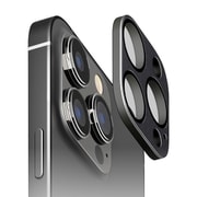 PG-23BCLG20BK [iPhone 15 Pro/iPhone 15 Pro Max用 カメラフルプロテクター PVCレザー/ブラック]