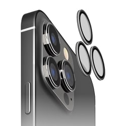 PG-23BCLG23BK [iPhone 15 Pro/iPhone 15 Pro Max用 カメラレンズプロテクター ブラック]