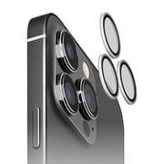 PG-23BCLG24SV [iPhone 15 Pro/iPhone 15 Pro Max用 カメラレンズプロテクター シルバー]