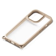 PG-23DPT02BE [iPhone 15 Pro Max用 クリアタフケース ベージュ]