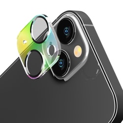 PG-YB23ACLG06BK [iPhone 15/iPhone 15 Plus用 カメラレンズプロテクター オーロラ /ブラック]
