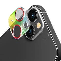 PG-YB23ACLG09RD [iPhone 15/iPhone 15 Plus用 カメラレンズプロテクター オーロラ /レッド]