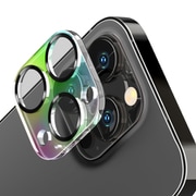 PG-YB23BCLG06BK [iPhone 15 Pro/iPhone 15 Pro Max用 カメラレンズプロテクター オーロラ/ブラック]