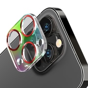 PG-YB23BCLG09RD [iPhone 15 Pro/iPhone 15 Pro Max用 カメラレンズプロテクター オーロラ/レッド]