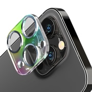 PG-YB23BCLG10BL [iPhone 15 Pro/iPhone 15 Pro Max用 カメラレンズプロテクター オーロラ/ブルー]