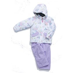 トドラスーツ TODDLER SUIT RES56004 ホワイト×ライラック(100U830) 100サイズ [スキーウェア 上下セット ジュニア]