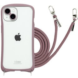 iP23-61-ICSH05 [iPhone 15/14用 背面型ケース i.Color Cacao]