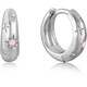 925 Sterling Silver オパール/キュービックジルコニアピアス 直径：12mm 幅：3.5mm E034-05H-SV