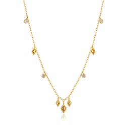 925 Sterling Silver キュービックジルコニアネックレス 長さ：40.5cm N016-03G-SV