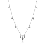 925 Sterling Silver キュービックジルコニアネックレス 長さ:40.5cm N016-03H-SV