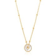 925 Sterling Silver シェルネックレス 長さ:43cm マザーオブパール直径:8mm N022-01G-SV