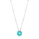 925 Sterling Silver トルコ石ネックレス 長さ：43cm ターコイズ直径：8mm N022-01H-SV