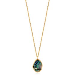 925 Sterling Silver シェルネックレス 長さ：50cm ペンダントサイズ：11×15mm アバロンパールのサイズ：9.5×13mm N027-01G-SV