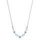 925 Sterling Silver トルコ石ネックレス 長さ：43cm ペンダントサイズ：7.8×5.5mm N033-03H-SV