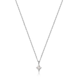 925 Sterling Silver オパールネックレス 長さ：43cm ペンダントサイズ：7.8×5.5mm N034-01H-SV