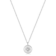 925 Sterling Silver シェルネックレス 長さ：45cm ペンダントの直径：11.5mm マザーオブパールのサイズ：2.5mm N034-02H-SV