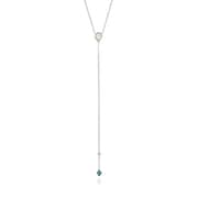 925 Sterling Silver オパール/トルコ石ネックレス 長さ:53cm N014-01H-SV