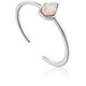 925 Sterling Silver オパールリング オープンリングサイズ：1.61cm-1.86cm バンド幅：0.1cm R014-03H-SV