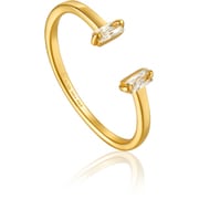 925 Sterling Silver キュービックジルコニアリング リングの幅:0.2cm オープンリング:1.61-1.86cm R018-04G-SV