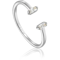 925 Sterling Silver キュービックジルコニアリング リングの幅：0.2cm オープンリング：1.61-1.86cm R018-04H-SV