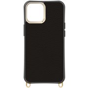 WZCI15P-15BK [iPhone 15 Pro用 新形状ケース LEATHER CASE ブラック Magsafe]