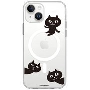 ABF25340i15 [【公式ライセンス品】 ネコマンジュウMagSafe対応クリアケース for iPhone 15 仲良しトリオ]