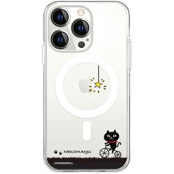 ABF25374i15PR [【公式ライセンス品】 ネコマンジュウMagSafe対応クリアケース for iPhone 15 Pro サイクリング]
