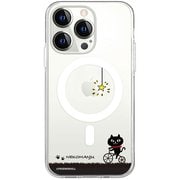 ABF25374i15PR [【公式ライセンス品】 ネコマンジュウMagSafe対応クリアケース for iPhone 15 Pro サイクリング]