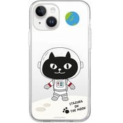 ABF25402i15PL [【公式ライセンス品】 ネコマンジュウソフトクリアケース for iPhone 15 Plus キャットウォーク オン ザ ムーン]