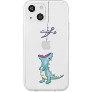 AK25627i15 [ソフトクリアケース for iPhone 15 はらぺこザウルス グリーン]