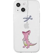 AK25628i15 [ソフトクリアケース for iPhone 15 はらぺこザウルス ピンク]