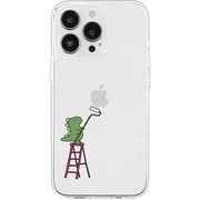 AK25645i15PR [ソフトクリアケース for iPhone 15 Pro ペインティング グリーン]