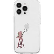 AK25646i15PR [ソフトクリアケース for iPhone 15 Pro ペインティング ピンク]