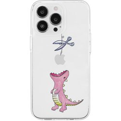 AK25648i15PR [ソフトクリアケース for iPhone 15 Pro はらぺこザウルス ピンク]
