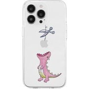 AK25648i15PR [ソフトクリアケース for iPhone 15 Pro はらぺこザウルス ピンク]