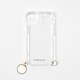PN25565i15 [ストラップ用リング付きクリアケース for iPhone 15 ゴールドチャーム]