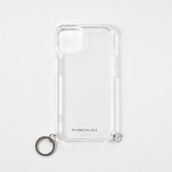 PN25594i15PL [ストラップ用リング付きクリアケース for iPhone 15 Plus ガンブラックチャーム]